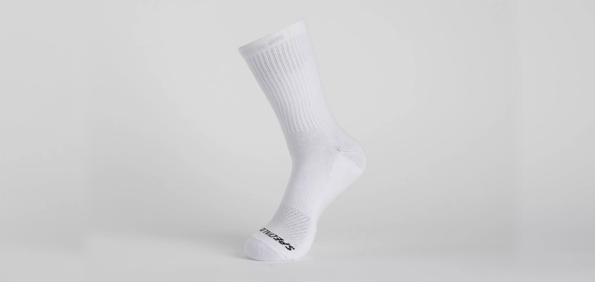 COTTON TALL SOCK WHT 2