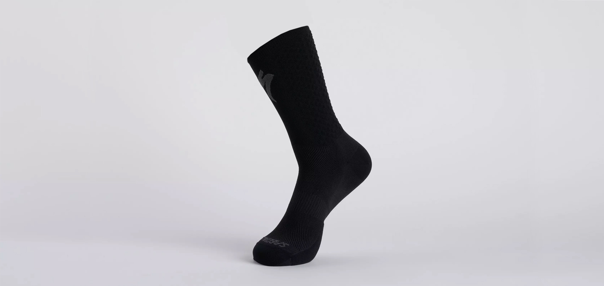 KNIT TALL SOCK BLK-SIL 1