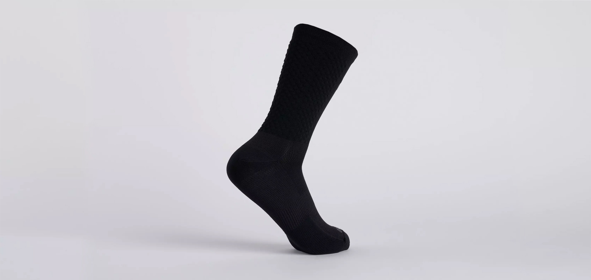 KNIT TALL SOCK BLK-SIL 2